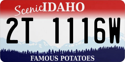 ID license plate 2T1116W