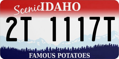 ID license plate 2T1117T