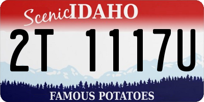 ID license plate 2T1117U