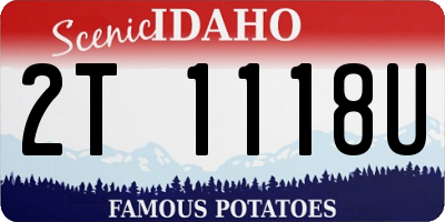 ID license plate 2T1118U