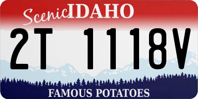 ID license plate 2T1118V