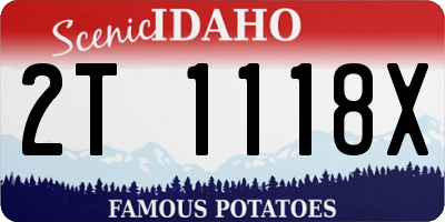ID license plate 2T1118X
