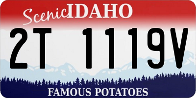 ID license plate 2T1119V
