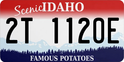ID license plate 2T1120E