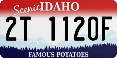 ID license plate 2T1120F