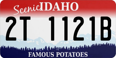 ID license plate 2T1121B