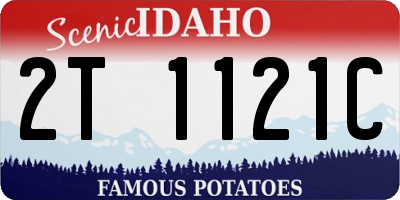 ID license plate 2T1121C