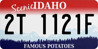 ID license plate 2T1121F