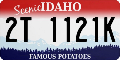 ID license plate 2T1121K