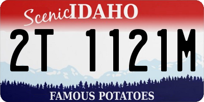 ID license plate 2T1121M