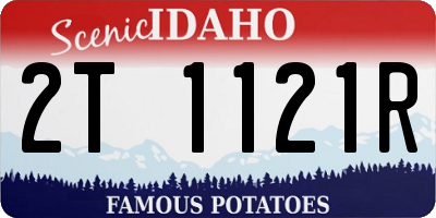ID license plate 2T1121R