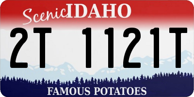 ID license plate 2T1121T