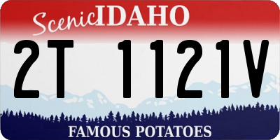 ID license plate 2T1121V