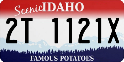 ID license plate 2T1121X