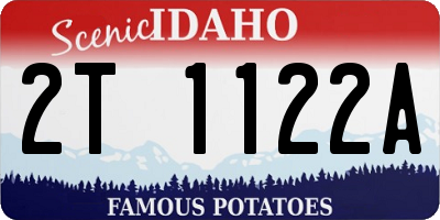 ID license plate 2T1122A