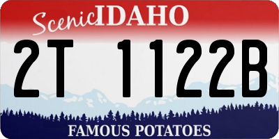 ID license plate 2T1122B