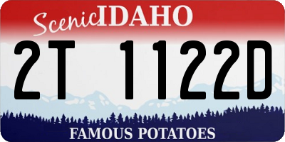ID license plate 2T1122D