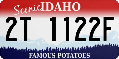 ID license plate 2T1122F