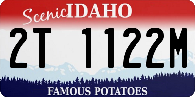 ID license plate 2T1122M