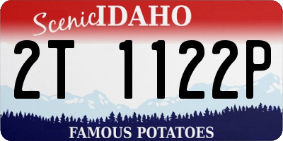 ID license plate 2T1122P