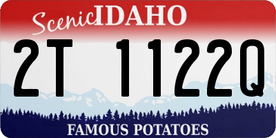 ID license plate 2T1122Q