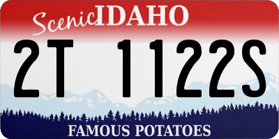 ID license plate 2T1122S