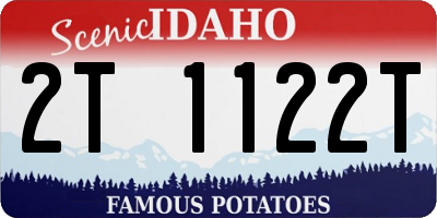 ID license plate 2T1122T
