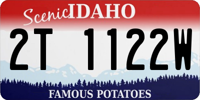 ID license plate 2T1122W