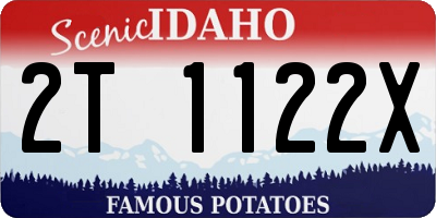 ID license plate 2T1122X