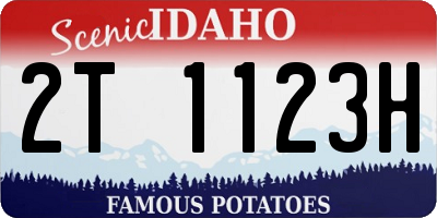 ID license plate 2T1123H