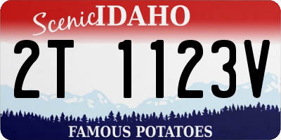 ID license plate 2T1123V