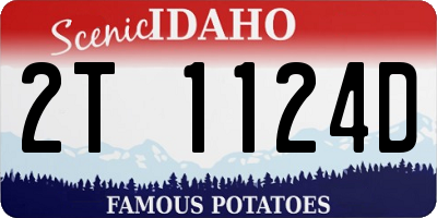 ID license plate 2T1124D