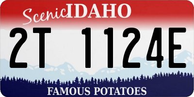 ID license plate 2T1124E