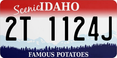 ID license plate 2T1124J