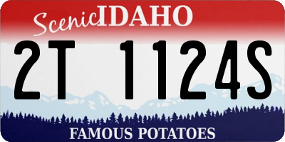 ID license plate 2T1124S