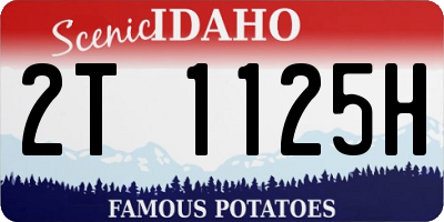 ID license plate 2T1125H