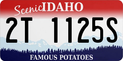 ID license plate 2T1125S