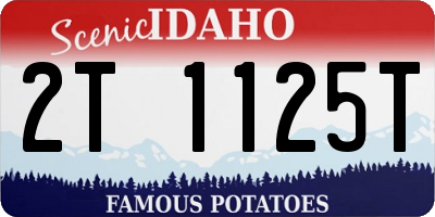 ID license plate 2T1125T