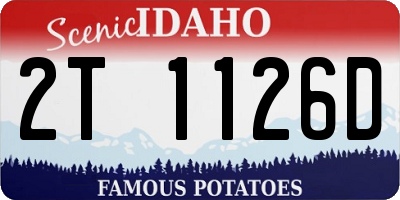 ID license plate 2T1126D