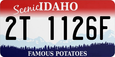 ID license plate 2T1126F
