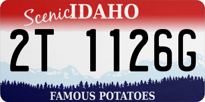 ID license plate 2T1126G