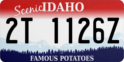ID license plate 2T1126Z