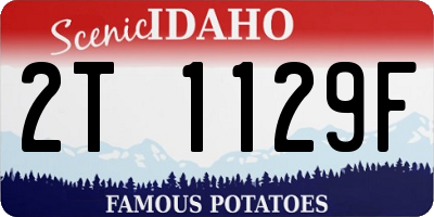 ID license plate 2T1129F