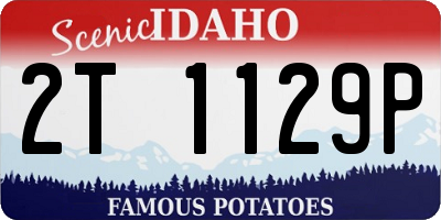 ID license plate 2T1129P