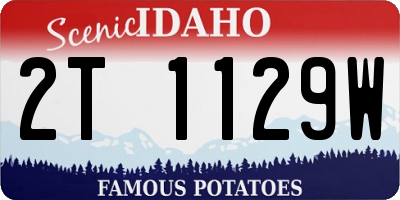 ID license plate 2T1129W