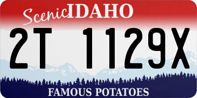 ID license plate 2T1129X