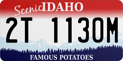 ID license plate 2T1130M