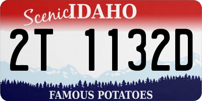 ID license plate 2T1132D