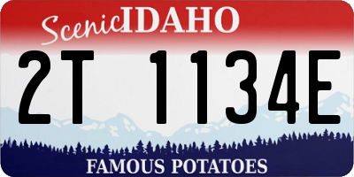 ID license plate 2T1134E