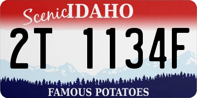 ID license plate 2T1134F